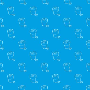 Tıbbi esrar şişe ve tablet desen vektör kesintisiz mavi