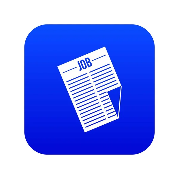Periódico con el título Icono de trabajo azul digital — Vector de stock