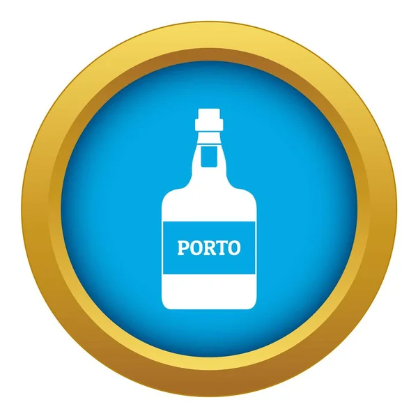 Vino de Oporto icono vector azul aislado — Archivo Imágenes Vectoriales