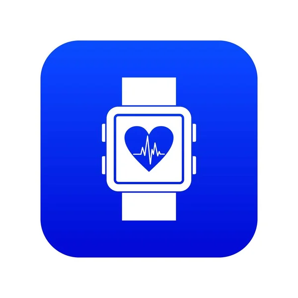 Smartwatch icône numérique bleu — Image vectorielle
