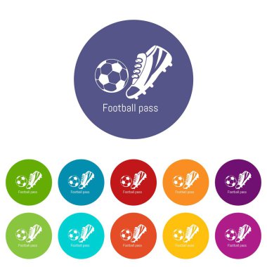 Futbol pass simgeler vektör renk ayarla