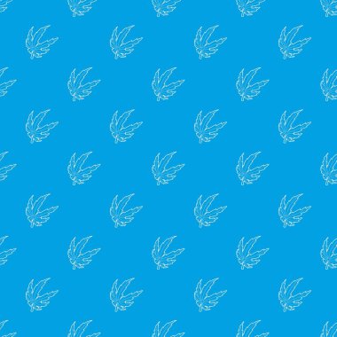 Marihuana yaprağı deseni vektör kesintisiz mavi