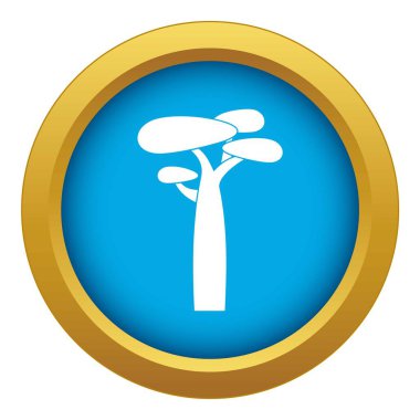 Baobab mavi simge vektör izole