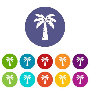 Palm simgeler kümesi vektör renk