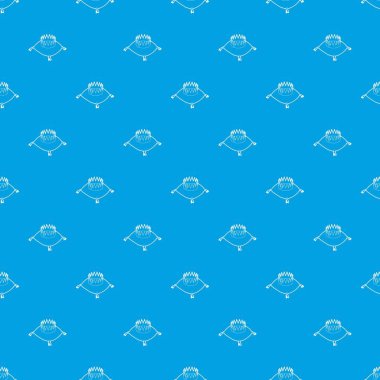 Bir yastık desen vektör kesintisiz mavi taç