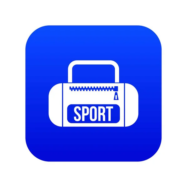 Sporttasche Symbol digital blau — Stockvektor