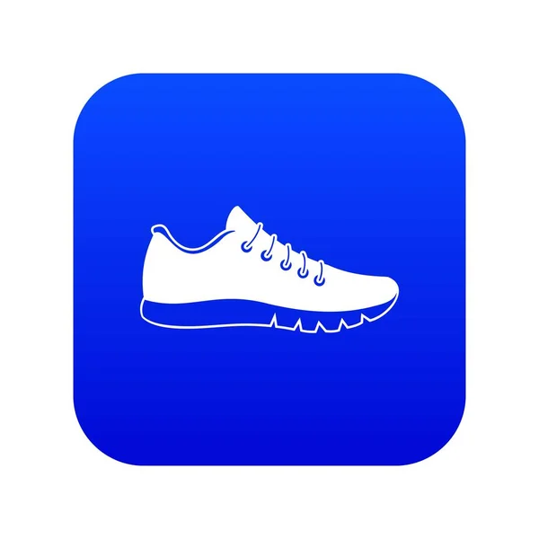Zapatillas icono digital azul — Vector de stock