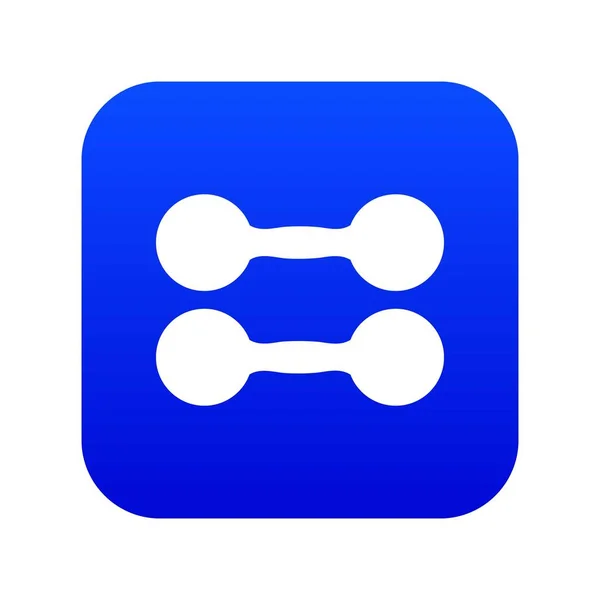 Pair of dumbbells icon digital blue — Stock Vector