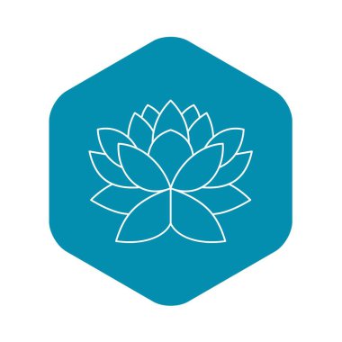 Lotus çiçek simgesi, anahat stili