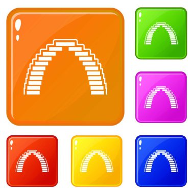 Piramit kemer simgeler kümesi vektör renk