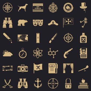 Macera Icons set, basit tarzı