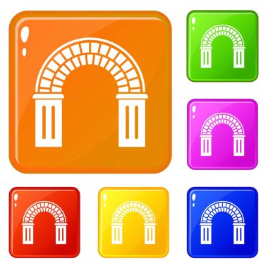 Pencere kemer simgeler vektör renk ayarla