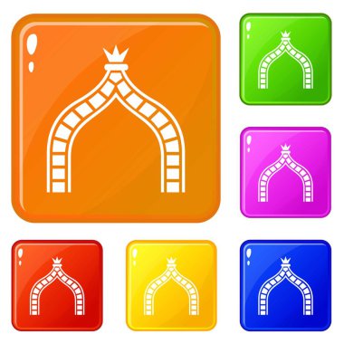 Antik kemer simgeler vektör renk ayarla