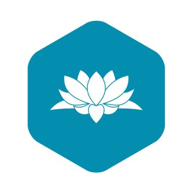 Lotus çiçek simgesi, basit tarzı