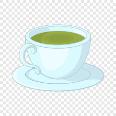 Bir fincan çay simgesi çizgi film tarzı