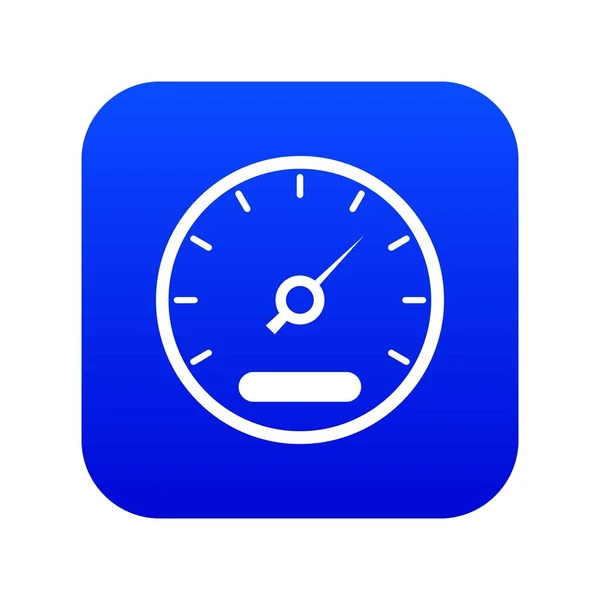 Snelheidsmeter pictogram digitale blauw — Stockvector