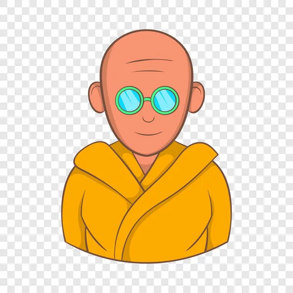 Indiase monnik in zonnebril pictogram, cartoon stijl — Stockvector
