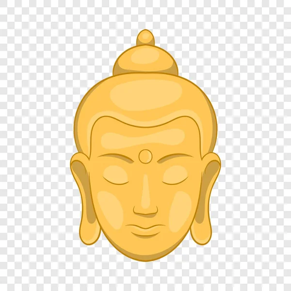 Icono de cabeza de Buda, estilo de dibujos animados — Vector de stock