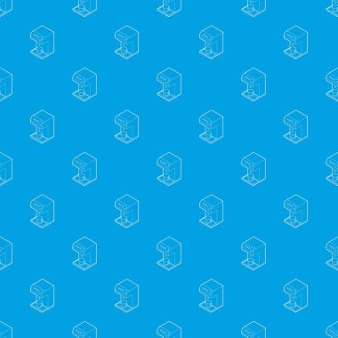 Kahve makinesi desen vektör kesintisiz mavi