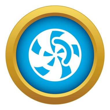 Girdap mavi simge vektör izole