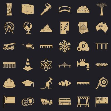 Köprü Icons set, basit tarzı