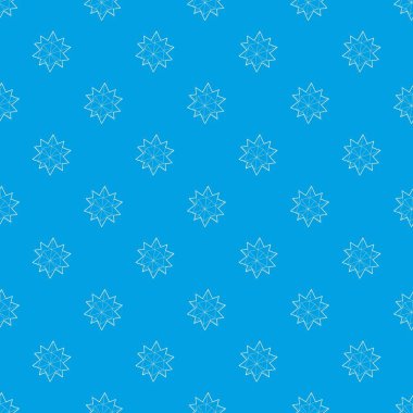 On sivri uçlu yıldız desen vektör kesintisiz mavi