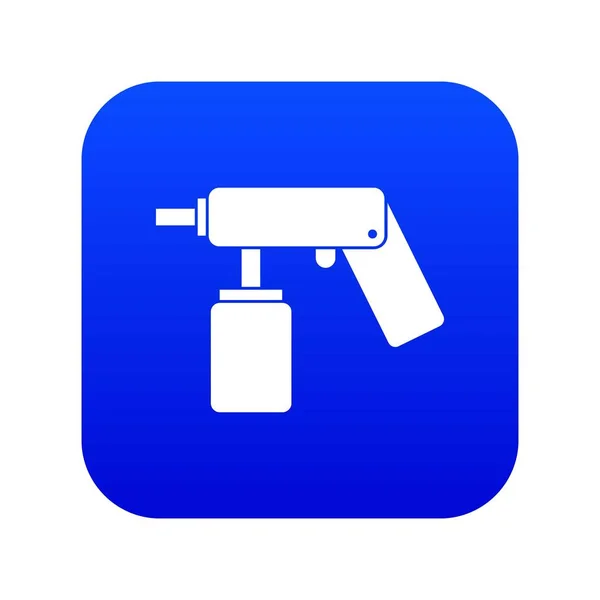 Spray aerosol kan flaska med ett munstycke ikonen digital blå — Stock vektor