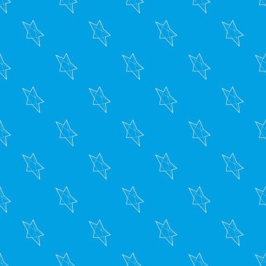 Sivri uçlu yıldız desen vektör kesintisiz mavi