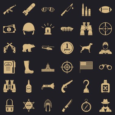 Kurşun Icons set, basit tarzı