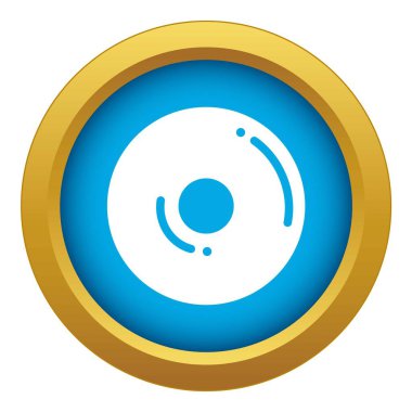 Şeker çörek mavi simge vektör izole