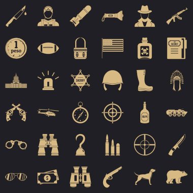 Kartuş Icons set, basit tarzı