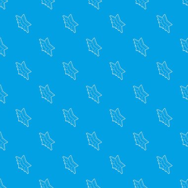 Üç yıldız desen vektör kesintisiz mavi