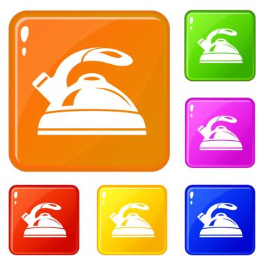 Su ısıtıcısı simgeler vektör renk ayarla