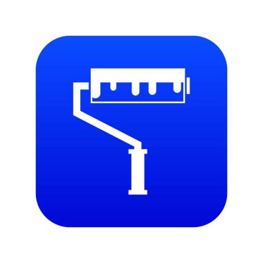 Rulo boya simgesi dijital mavi