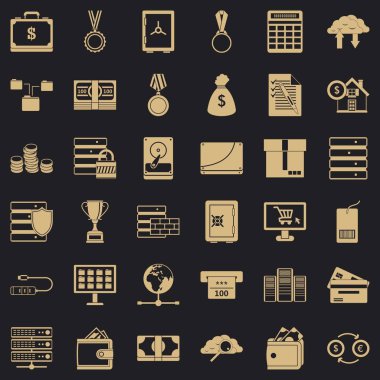 İş simgeler kümesi, basit tarzı