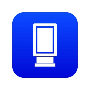 Reklam işaretleri simgesi dijital mavi