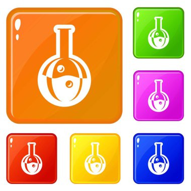 Şişesi simgeler vektör renk ayarla