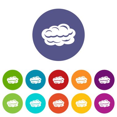 Teknoloji bulut simgeler vektör renk ayarla