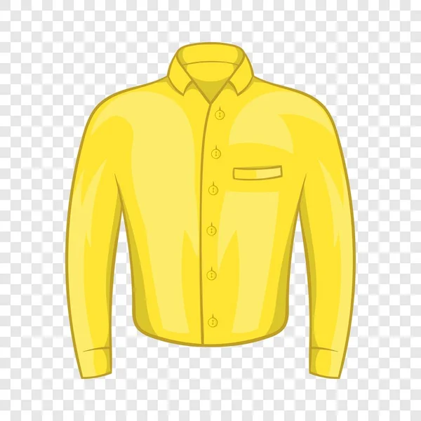 Icono de camisa hombre amarillo, estilo de dibujos animados — Vector de stock