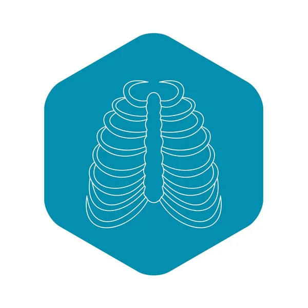 Rib cage icon, outline style