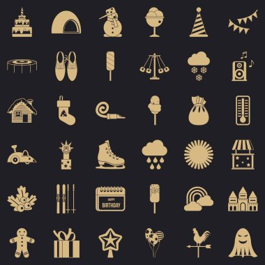 Güzel bir parti Icons set, basit tarzı