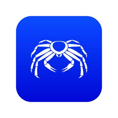 Kar Yengeç simgesi dijital mavi