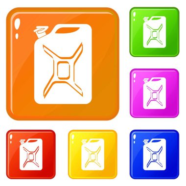 Teneke kutu simgeler vektör renk ayarla