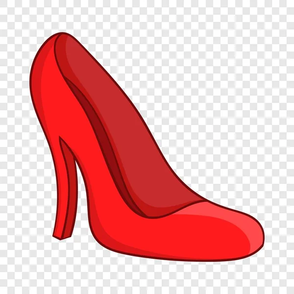 Icône chaussures femmes rouges, style dessin animé — Image vectorielle