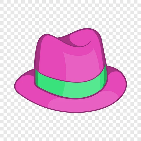 Gentlemans cappello icona, stile cartone animato — Vettoriale Stock