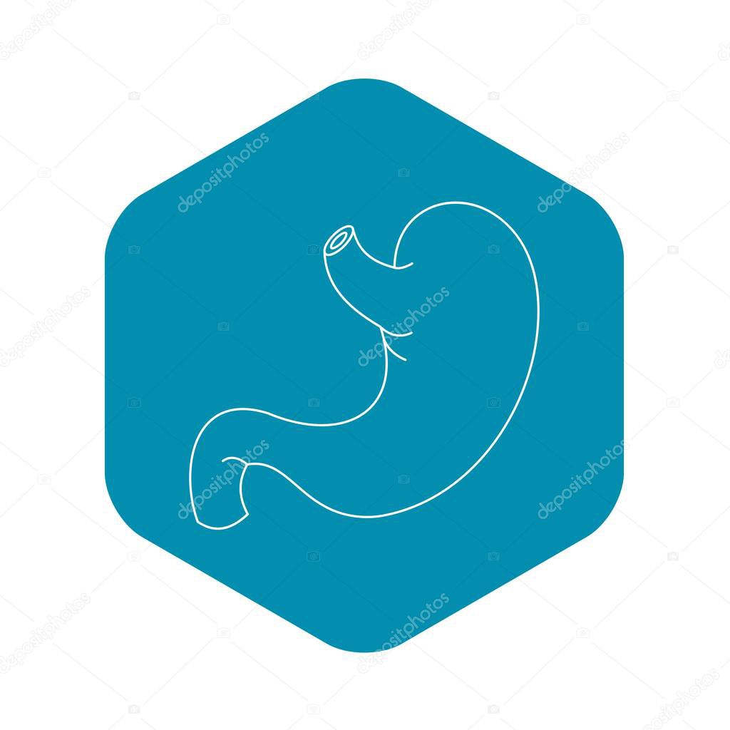Stomach icon. Outline illustration of stomach vector icon for web