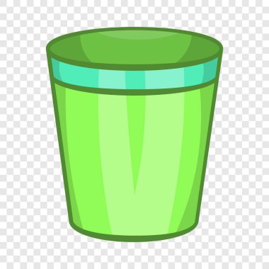 Boş çöp tenekesi simgesine, karikatür tarzı