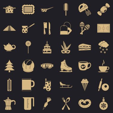 Kahve fincanı Icons set, basit tarzı