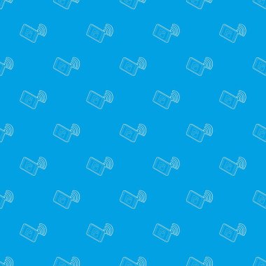 Tablet PC ile gps ve wifi işareti model sorunsuz mavi vektör