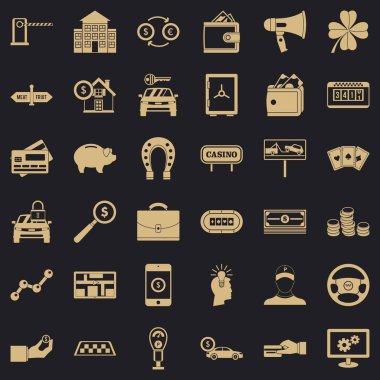 Exchange Icons set, basit tarzı